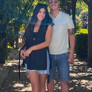 Zara Elegant Black Vest with Side Ties